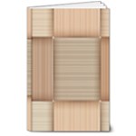 Wooden Wickerwork Texture Square Pattern 8  x 10  Hardcover Notebook