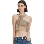 Wooden Wickerwork Texture Square Pattern Cut Out Top