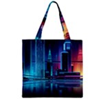 Digital Art Artwork Illustration Vector Buiding City Zipper Grocery Tote Bag
