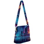 Digital Art Artwork Illustration Vector Buiding City Zipper Messenger Bag