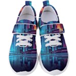 Digital Art Artwork Illustration Vector Buiding City Women s Velcro Strap Shoes
