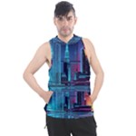 Digital Art Artwork Illustration Vector Buiding City Men s Sleeveless Hoodie