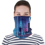 Digital Art Artwork Illustration Vector Buiding City Face Seamless Bandana (Adult)