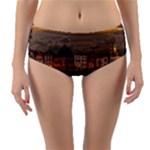 Old Port Of Maasslui Netherlands Reversible Mid-Waist Bikini Bottoms