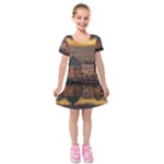 Old Port Of Maasslui Netherlands Kids  Short Sleeve Velvet Dress