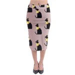 Cat Egyptian Ancient Statue Egypt Culture Animals Midi Pencil Skirt