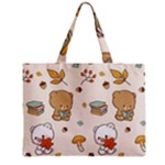 Bear Cartoon Background Pattern Seamless Animal Zipper Mini Tote Bag