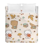 Bear Cartoon Background Pattern Seamless Animal Duvet Cover Double Side (Full/ Double Size)
