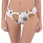 Bear Cartoon Background Pattern Seamless Animal Reversible Classic Bikini Bottoms