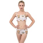 Bear Cartoon Background Pattern Seamless Animal Layered Top Bikini Set