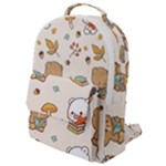 Bear Cartoon Background Pattern Seamless Animal Flap Pocket Backpack (Small)