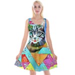 Kitten Cat Pet Animal Adorable Fluffy Cute Kitty Reversible Velvet Sleeveless Dress