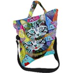 Kitten Cat Pet Animal Adorable Fluffy Cute Kitty Fold Over Handle Tote Bag