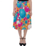 Circles Art Seamless Repeat Bright Colors Colorful Classic Midi Skirt