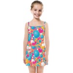 Circles Art Seamless Repeat Bright Colors Colorful Kids  Summer Sun Dress
