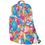 Circles Art Seamless Repeat Bright Colors Colorful Double Compartment Backpack