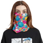 Circles Art Seamless Repeat Bright Colors Colorful Face Covering Bandana (Two Sides)