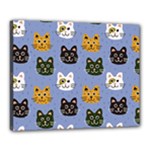 Cat Cat Background Animals Little Cat Pets Kittens Canvas 20  x 16  (Stretched)