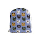 Cat Cat Background Animals Little Cat Pets Kittens Drawstring Pouch (Large)