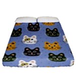 Cat Cat Background Animals Little Cat Pets Kittens Fitted Sheet (Queen Size)