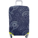 Blue Paisley Texture, Blue Paisley Ornament Luggage Cover (Large)
