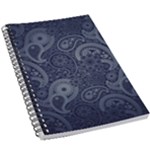 Blue Paisley Texture, Blue Paisley Ornament 5.5  x 8.5  Notebook