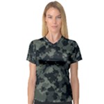 Camouflage, Pattern, Abstract, Background, Texture, Army V-Neck Sport Mesh T-Shirt