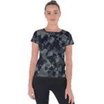 Camouflage, Pattern, Abstract, Background, Texture, Army Short Sleeve Sports Top 
