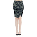 Camouflage, Pattern, Abstract, Background, Texture, Army Midi Wrap Pencil Skirt
