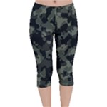 Camouflage, Pattern, Abstract, Background, Texture, Army Velvet Capri Leggings 