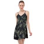 Camouflage, Pattern, Abstract, Background, Texture, Army Summer Time Chiffon Dress