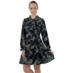 Camouflage, Pattern, Abstract, Background, Texture, Army All Frills Chiffon Dress