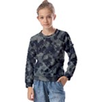 Camouflage, Pattern, Abstract, Background, Texture, Army Kids  Long Sleeve T-Shirt with Frill 