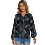 Camouflage, Pattern, Abstract, Background, Texture, Army Women s Long Sleeve Button Up Shirt