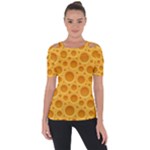Cheese Texture Food Textures Shoulder Cut Out Short Sleeve Top