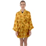 Cheese Texture Food Textures Long Sleeve Satin Kimono