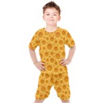 Cheese Texture Food Textures Kids  T-Shirt and Shorts Set