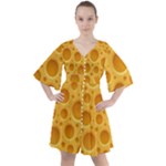 Cheese Texture Food Textures Boho Button Up Dress