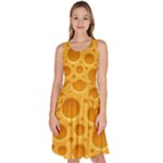 Cheese Texture Food Textures Knee Length Skater Dress With Pockets