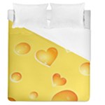 Cheese Texture, Macro, Food Textures, Slices Of Cheese Duvet Cover (Queen Size)