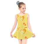 Cheese Texture, Macro, Food Textures, Slices Of Cheese Kids  Skater Dress Swimsuit