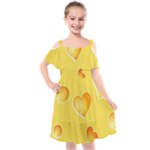 Cheese Texture, Macro, Food Textures, Slices Of Cheese Kids  Cut Out Shoulders Chiffon Dress