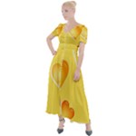 Cheese Texture, Macro, Food Textures, Slices Of Cheese Button Up Short Sleeve Maxi Dress