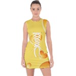 Cheese Texture, Macro, Food Textures, Slices Of Cheese Lace Up Front Bodycon Dress