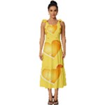 Cheese Texture, Macro, Food Textures, Slices Of Cheese Tie-Strap Tiered Midi Chiffon Dress