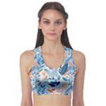 Berries Foliage Seasons Branches Seamless Background Nature Fitness Sports Bra