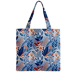 Berries Foliage Seasons Branches Seamless Background Nature Zipper Grocery Tote Bag