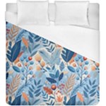 Berries Foliage Seasons Branches Seamless Background Nature Duvet Cover (King Size)