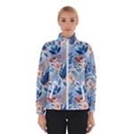 Berries Foliage Seasons Branches Seamless Background Nature Women s Bomber Jacket