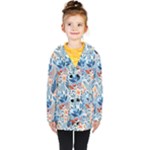 Berries Foliage Seasons Branches Seamless Background Nature Kids  Double Breasted Button Coat